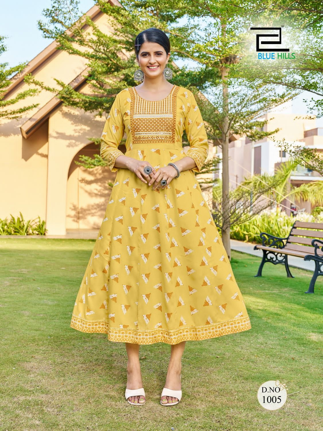 Blue Hills Zest Gown Style Anarkali Plus Size Kurtis Catalog
